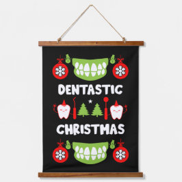 歯科医クリスマス 吊り下げ型タペストリー