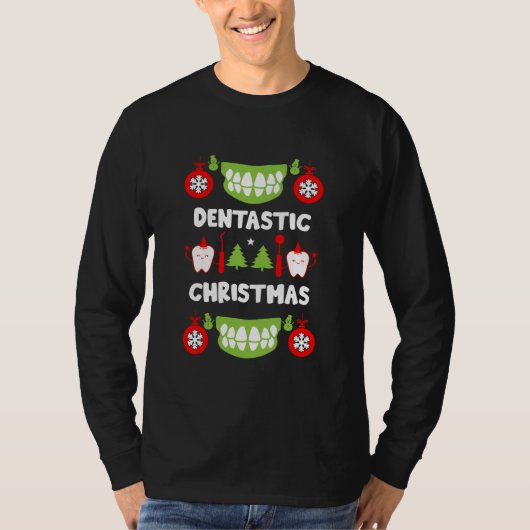 歯科医クリスマス Tシャツ (正面)