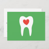 歯科医クリニックアポイントメントリマインダー,緑 ポストカード (正面/裏面)