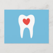 歯科医クリニックアポイントメントリマインダー,青 ポストカード (正面)