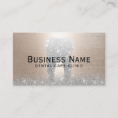 歯科医グリッター歯エレガント金ゴールド歯科診療所 予約カード (正面)