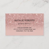 歯科医グリッター歯バラ金ゴールドグラデーションデンタルケア 名刺 (裏面)