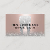 歯科医グリッター歯バラ金ゴールド歯科診療所 予約カード (正面)