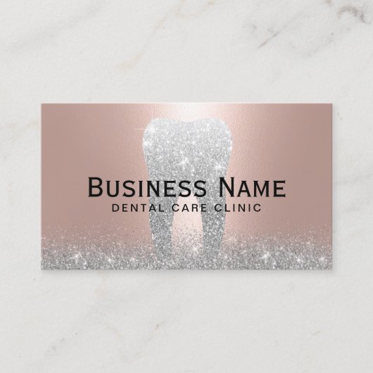 歯科医グリッター歯バラ金ゴールド歯科診療所 予約カード (正面)