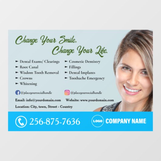 歯科医サービス編集可能ウィンドウの固定 ウィンドウサイン (シート)