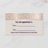 歯科医シック縁ど金ゴールド歯ロゴネイビーデンタル 予約カード (裏面)