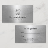 歯科医シルバーティースロゴモダン歯科医院 予約カード (正面/裏面)