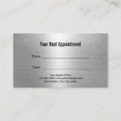 歯科医シルバーティースロゴモダン歯科医院 予約カード (裏面)