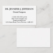 歯科医シンプル医ビジネスカード 名刺 (正面/裏面)