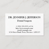 歯科医シンプル医ビジネスカード 名刺 (正面)