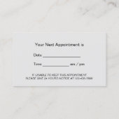 歯科医スタイリッシュ歯ロゴ金属デンタルケア 予約カード (裏面)