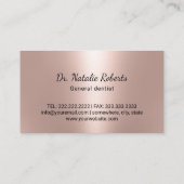 歯科医スマイル歯モダンバラ金ゴールドデンタルケア 名刺 (裏面)