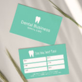 歯科医ターコイズグリーンデンタルアポイントメント 予約カード