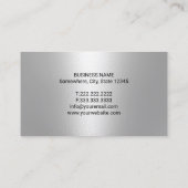 歯科医ダイヤモンド歯モダンネイビーブルーデンタルケア 名刺 (裏面)