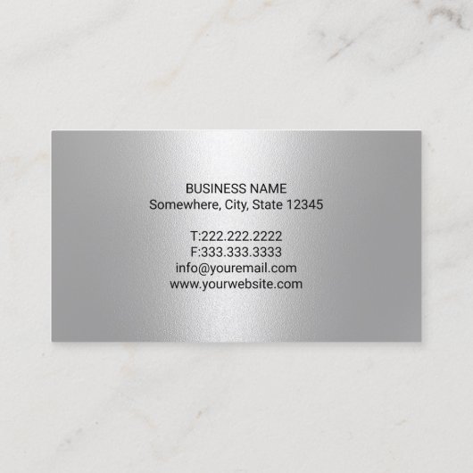 歯科医ダイヤモンド歯モダンネイビーブルーデンタルケア 名刺 (裏面)