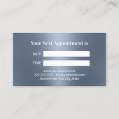 歯科医ダスティブルーグリッター歯金属歯科用 予約カード (裏面)