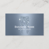 歯科医ダスティブルーグリッター歯金属歯科用 予約カード (正面)
