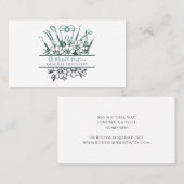 歯科医ツールとフローラ 名刺 (正面/裏面)