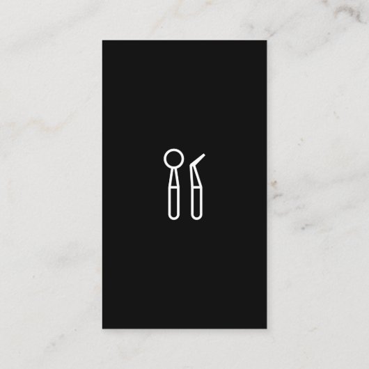 歯科医ツール | 歯のモダンカラフルアイコン 名刺 (裏面)