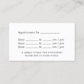 歯科医デンタルケアクリーンウォーターアポイントメント 予約カード (裏面)