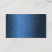 歯科医デンタルケアメタリックネイビーブルーQRコード 名刺 (裏面)