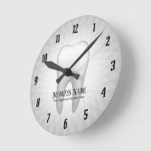 歯科医デンタルケアモダン白歯 ラウンド壁時計 (傾斜)