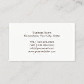 歯科医デンタルケアラグジュアリーキルテッドプロフェッショナル 名刺 (裏面)