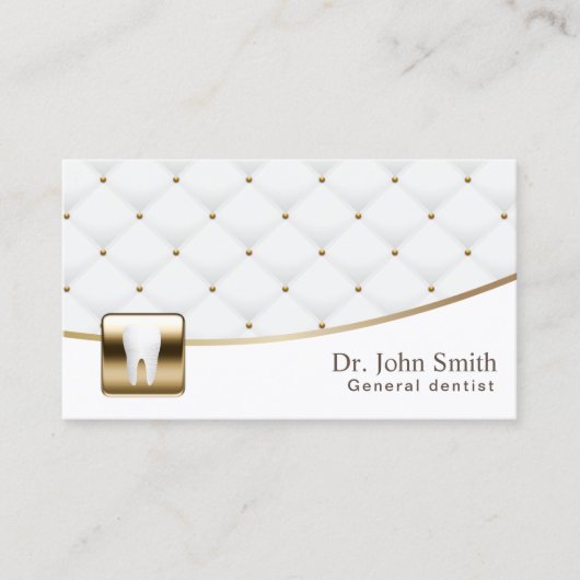 歯科医デンタルケアラグジュアリーキルテッドプロフェッショナル 名刺 (正面)