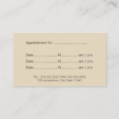 歯科医デンタルケア金ゴールドラベルブラウンアポイントメント 予約カード (裏面)