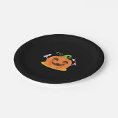 歯科医ハロウィンカボチャ歯 ペーパープレート (アングル)