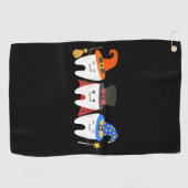 歯科医ハロウィーン歯科 ゴルフタオル (横)