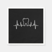 歯科医ハートビートティース歯ドクターデスティリギフト スタンダードカクテルナプキン (正面)