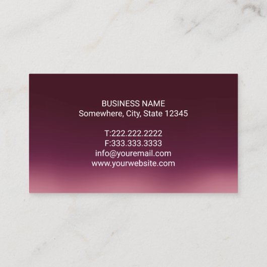 歯科医バモダンルガンディ赤グラデーション歯科医院 名刺 (裏面)