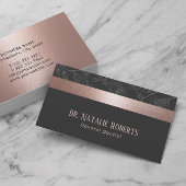 歯科医バラストライプ金ゴールドグレーフローラデンタルケア 名刺