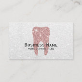 歯科医バラ金ゴールドグリッター歯モダン歯科 予約カード (正面)