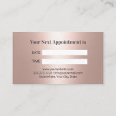 歯科医バラ金ゴールドグリッター歯モダン歯科 予約カード (裏面)