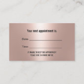 歯科医バラ金ゴールドグリッター歯水流歯科 予約カード (裏面)