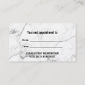 歯科医バラ金ゴールドグリッター歯科アポイントメント 予約カード (裏面)