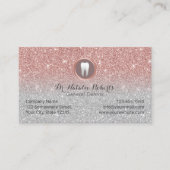 歯科医バラ金ゴールドグリッター歯科アポイントメント 予約カード (正面)