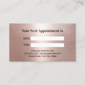 歯科医バラ金ゴールドグリッター歯金属歯科用 予約カード (裏面)