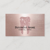 歯科医バラ金ゴールドグリッター歯金属歯科用 予約カード (正面)