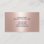 歯科医バラ金ゴールドティースネイビーブルーデンタルケア 名刺 (裏面)