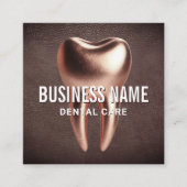 歯科医バラ金ゴールド歯科エレガント医院 スクエア名刺 (正面)