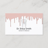 歯科医バラ金ゴールド滴下デンタルケア 名刺 (正面)