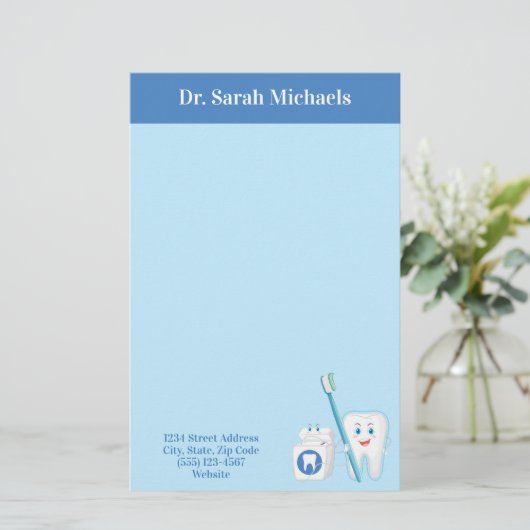 歯科医パーソナライズされた室のPost-Itメモ 便箋 (スタンド正面)