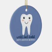 歯科医パーソナライズされた用ギフトアイディア セラミックオーナメント (右)