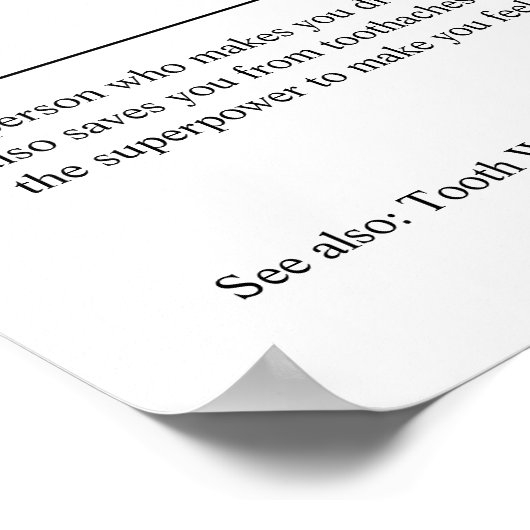 歯科医パーソナライズされた用ギフト ポスター (角)