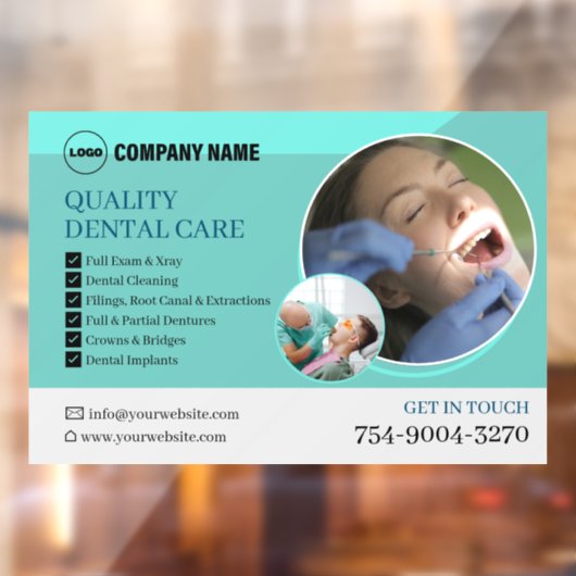 歯科医ビジネスのプロモカスタムノのウィンドウの固定 ウィンドウサイン (シート2)