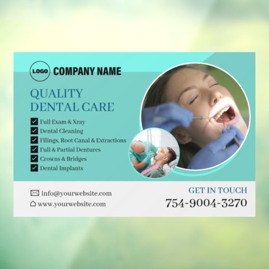 歯科医ビジネスのプロモカスタムノのウィンドウの固定 ウィンドウサイン (シート3)