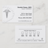 歯科医ビジネス/アポイントメントカード 予約カード (正面/裏面)